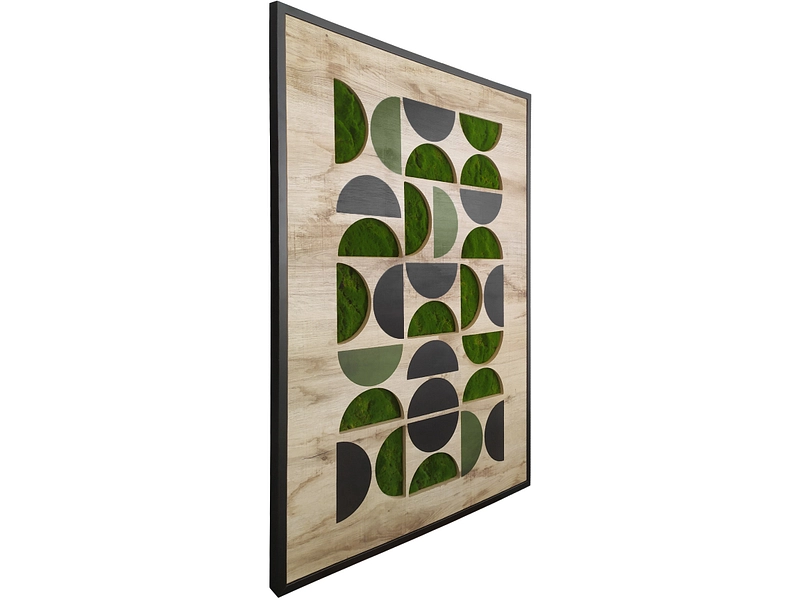 Tableau tufté GEOMETRIC 1 pièce mdf vert