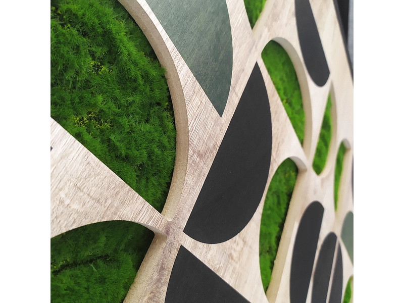 Tableau tufté GEOMETRIC 1 pièce mdf vert