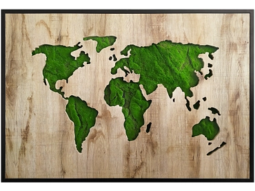 Quadro tuftato GREEN MAP 1 pezzo mdf verde