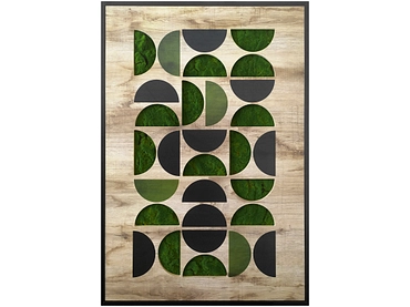 Tableau tufté GEOMETRIC 1 pièce mdf vert