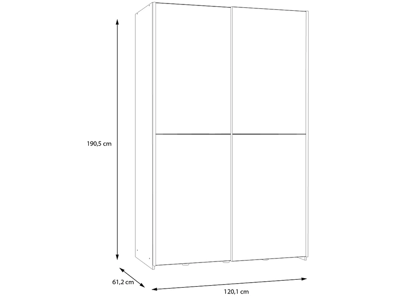 Armadio ante scorrevoli PAULINE quercia
