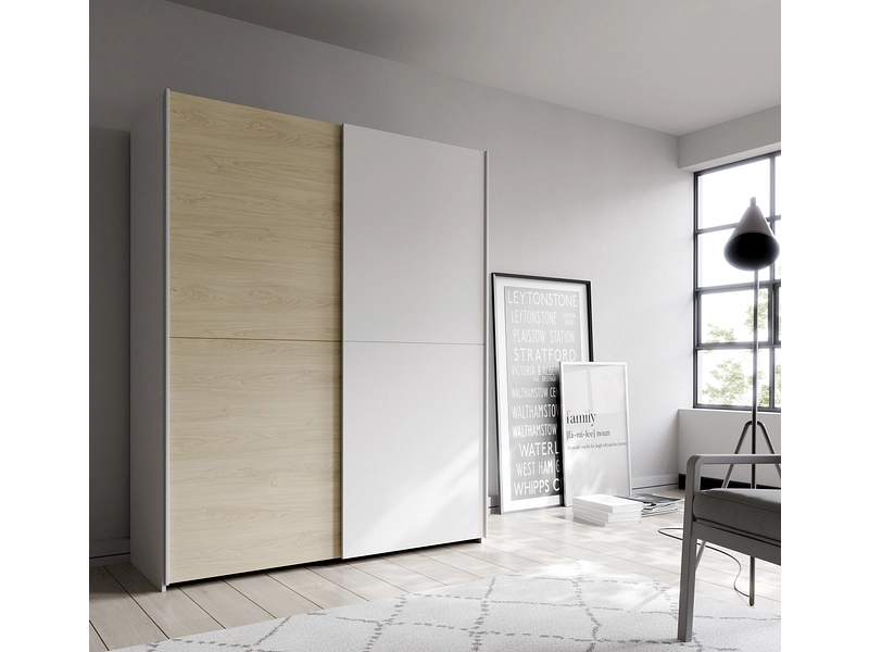 Schwebetürenschrank PAULINE eiche Schwebetürenschrank PAULINE eiche