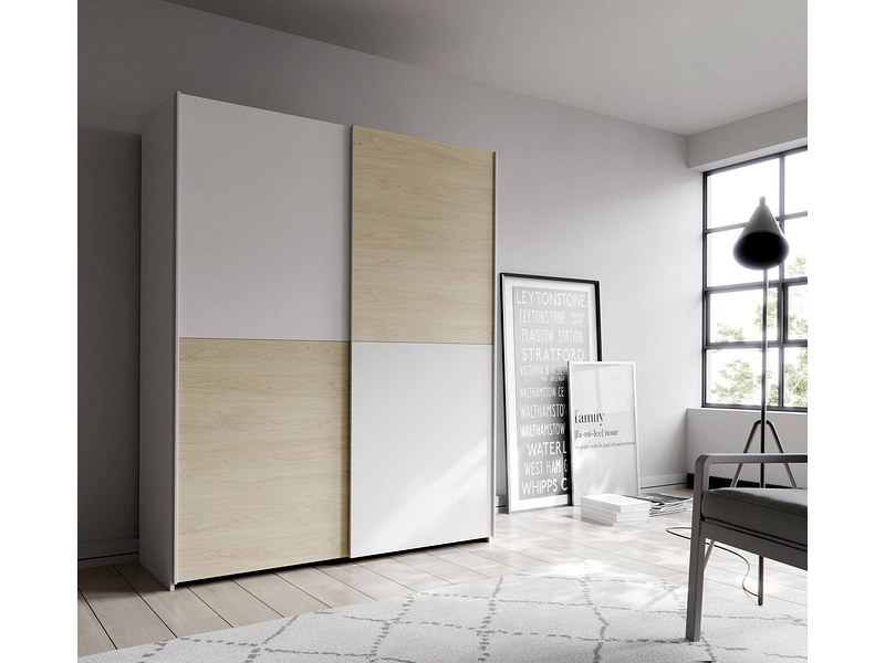 Schwebetürenschrank PAULINE eiche Schwebetürenschrank PAULINE eiche
