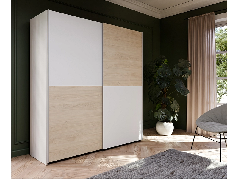 Schwebetürenschrank PAULINE eiche Schwebetürenschrank PAULINE eiche