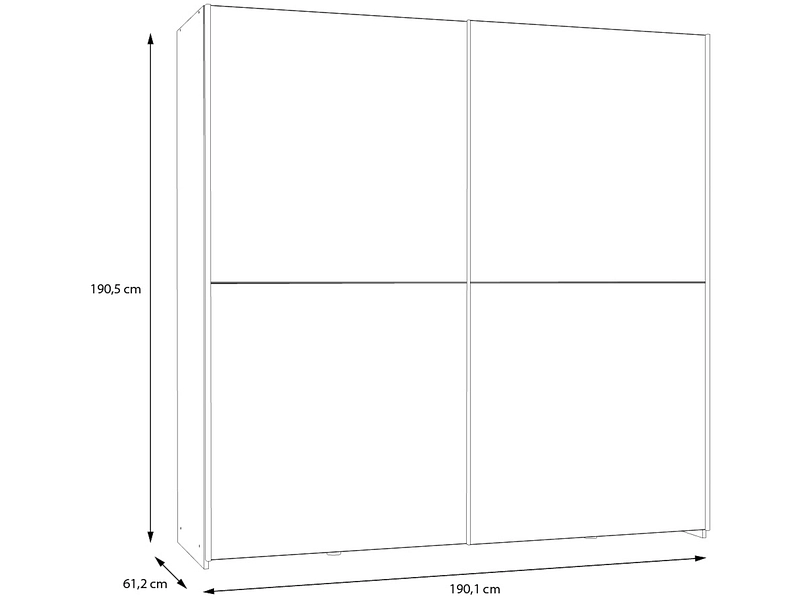 Schwebetürenschrank PAULINE eiche