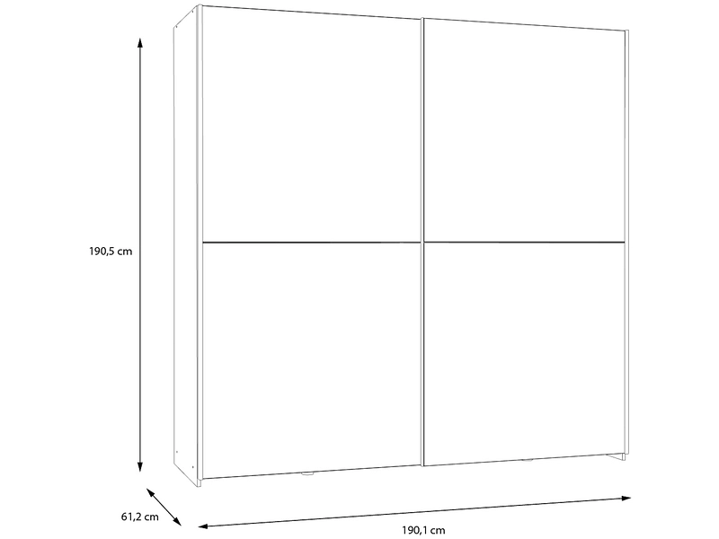 Armoire portes coulissantes PAULINE blanc