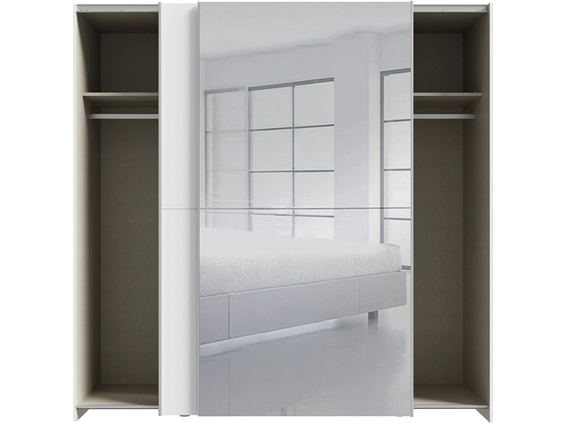 Armoire portes coulissantes PAULINE blanc brillant