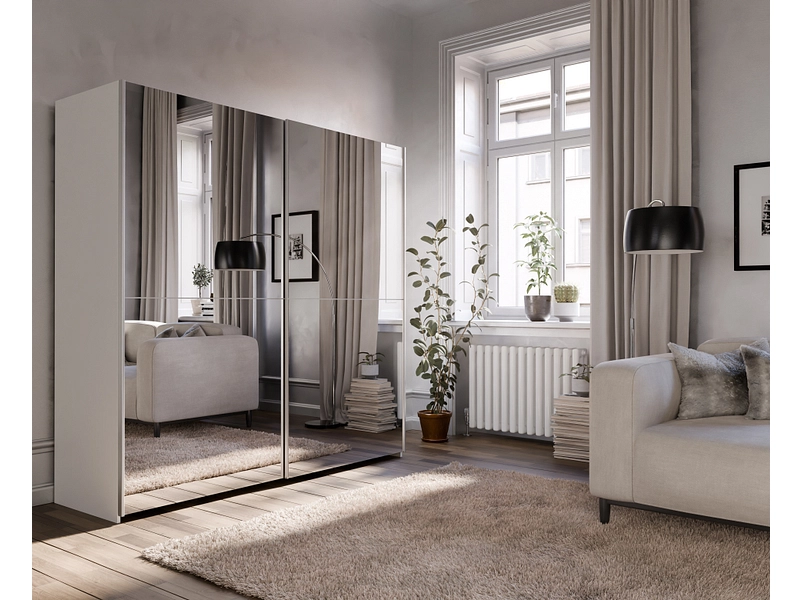 Armadio ante scorrevoli PAULINE bianco