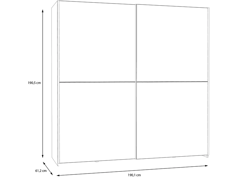 Armadio ante scorrevoli PAULINE bianco
