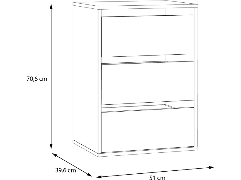 HILLUR Block mit 3 Schubladen PAULINE HILLUR Block mit 3 Schubladen PAULINE