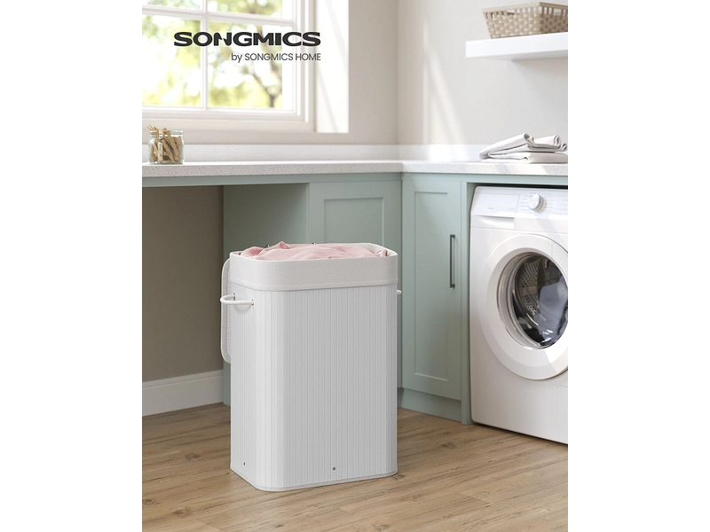 SONGMICS Portabiancheria LAVO bianco