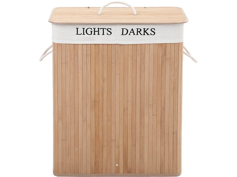 SONGMICS Wäschekorb LAVONA natürliches holz