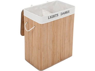SONGMICS Wäschekorb LAVONA natürliches holz