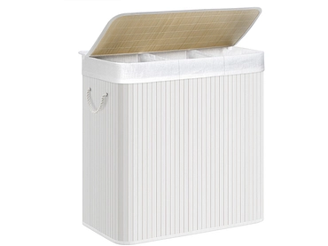 SONGMICS Wäschekorb LAVONA weiss