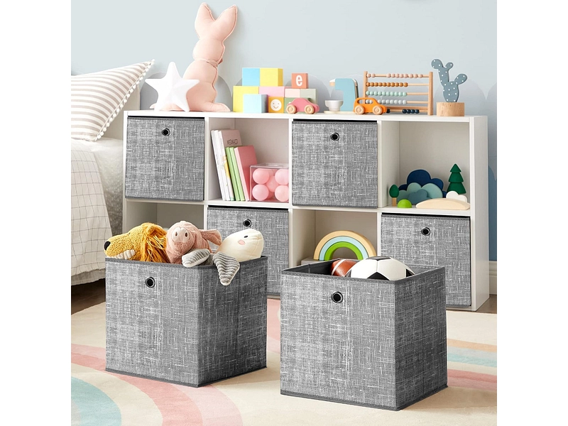 SONGMICS Wäschekorb OXO grau