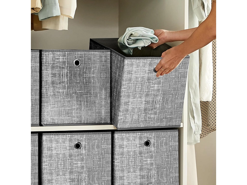 SONGMICS Wäschekorb OXO grau