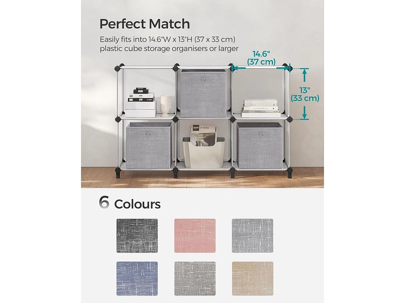 SONGMICS Wäschekorb OXO grau