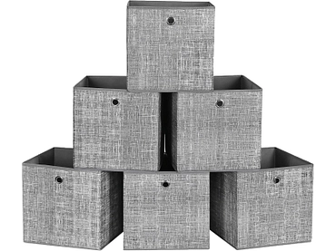 SONGMICS Wäschekorb OXO grau