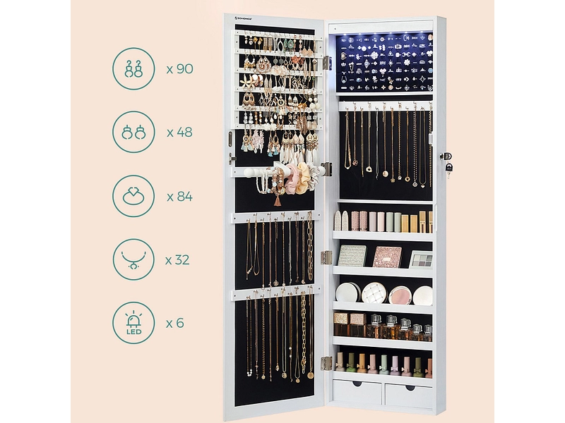 Spiegel mit Schmuckkasten rechteck SONGMICS JEMIO