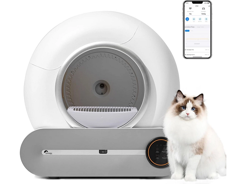 Litière autonettoyante OHMEX Plastique blanc