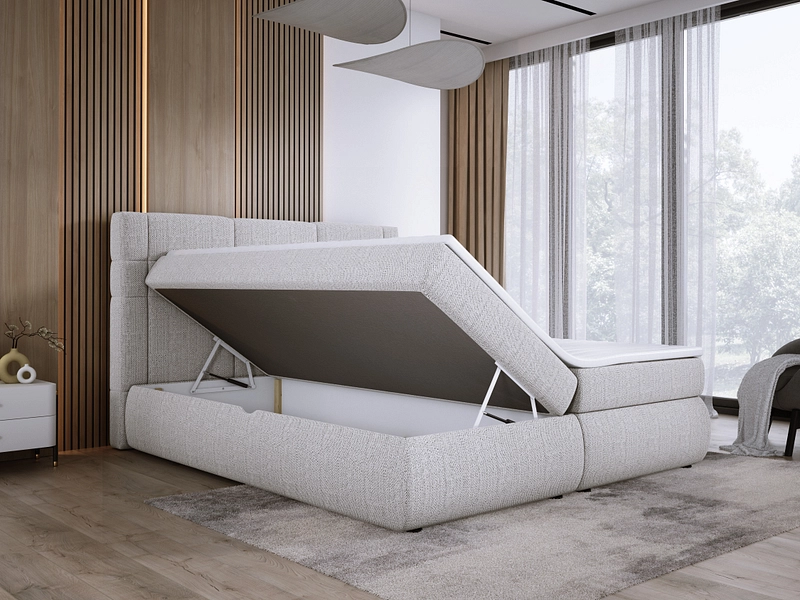 Boxspring LARGO grigio chiaro