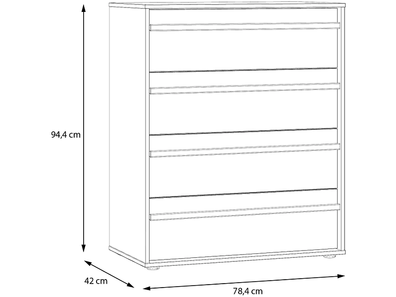 Kommode CANCHOA 4 Schubladen Kommode CANCHOA 4 Schubladen