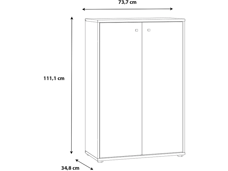 Kommode TEMPRA 2 2 Türen