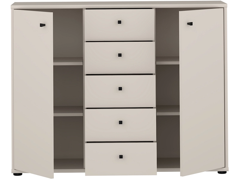 Kommode TEMPRA 2 2 Türen 5 Schubladen