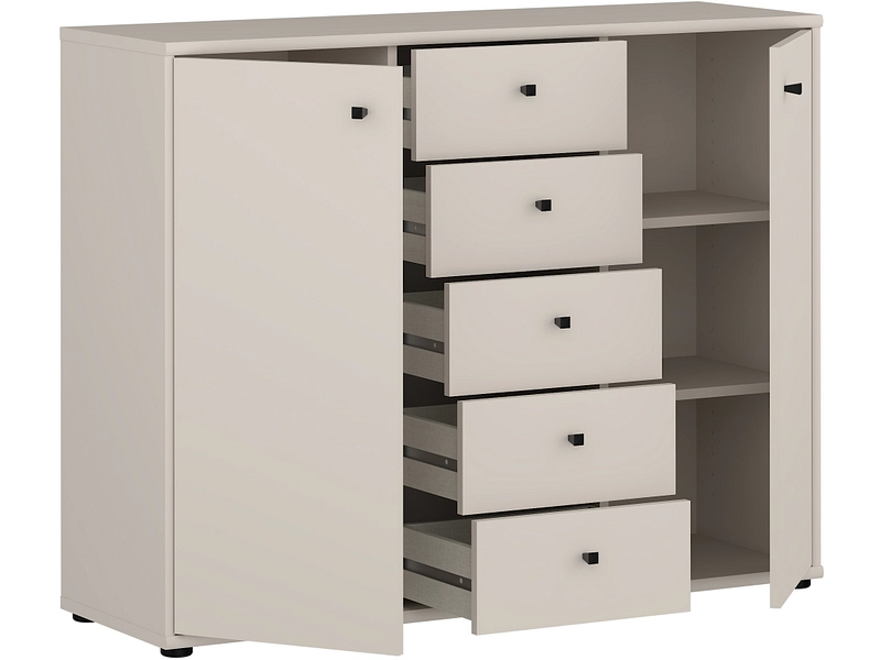 Kommode TEMPRA 2 2 Türen 5 Schubladen
