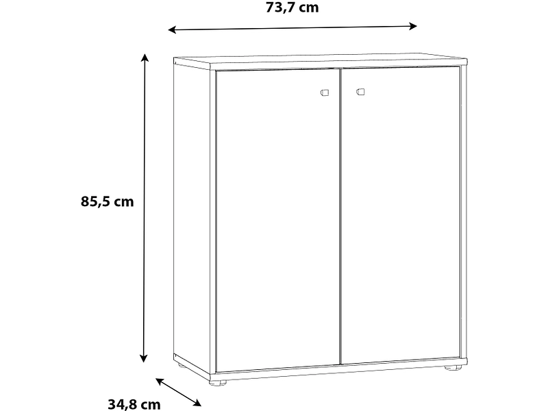 Kommode TEMPRA 2 2 Türen