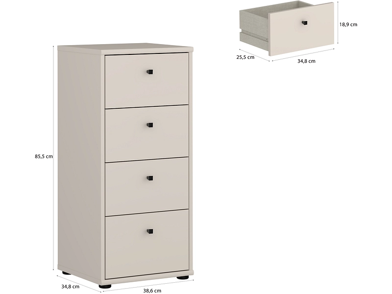 Kommode TEMPRA 2 4 Schubladen