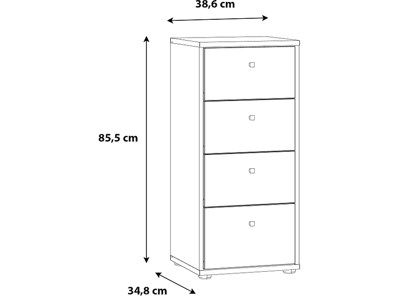 Kommode TEMPRA 2 4 Schubladen