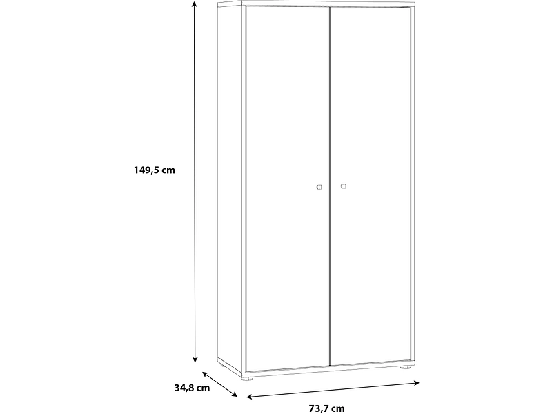 Armoire de rangement TEMPRA 2 sable