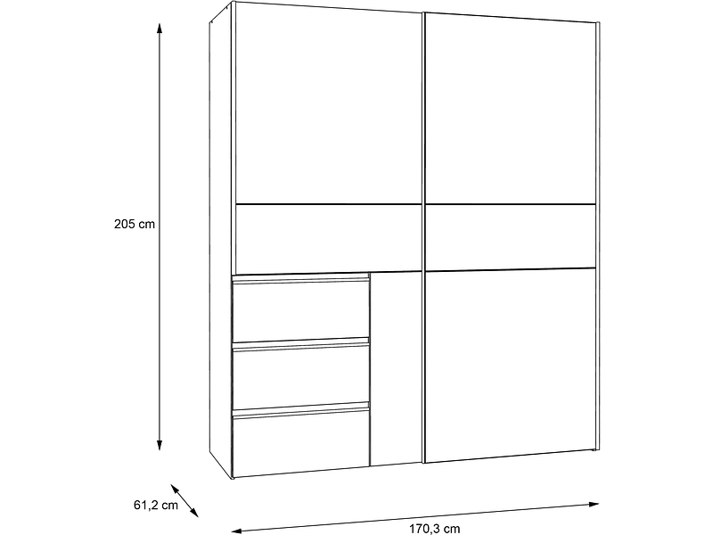 Armoire portes coulissantes SUNLIGHT sable