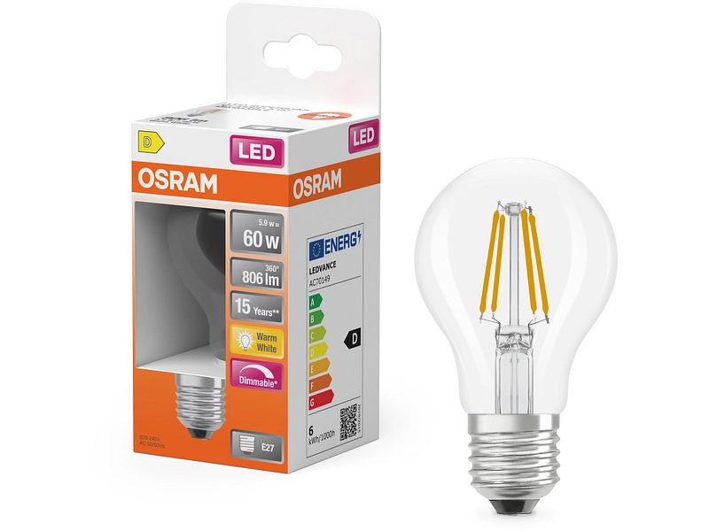 Glühbirne Ledfilament E27