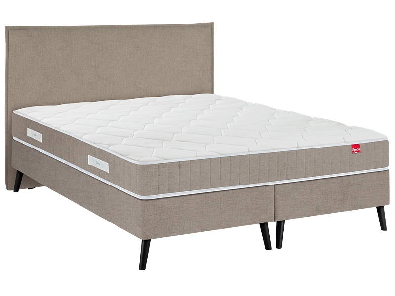 Boxspringbett EPEDA CLUSAZ taupe 160x200cm fest