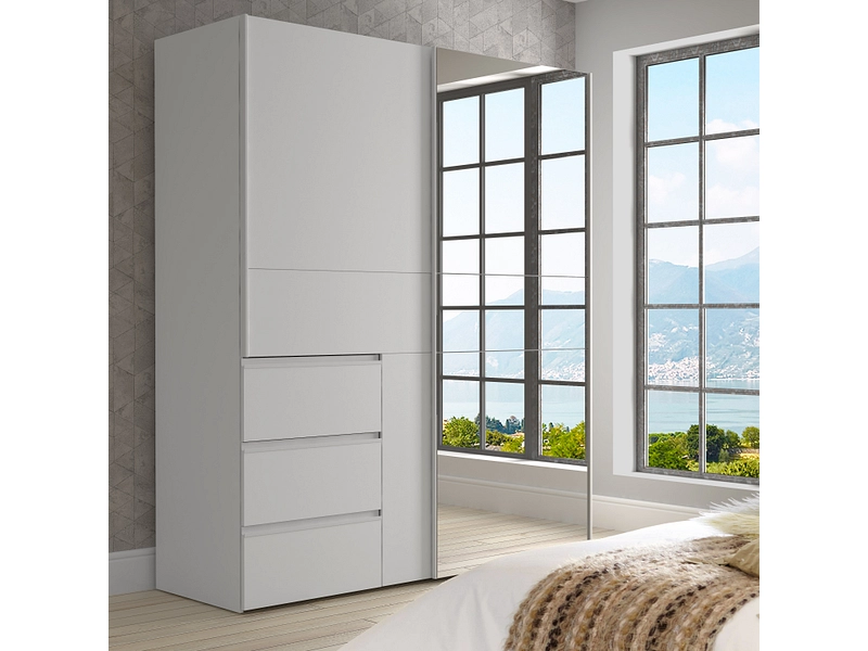 Armadio ante scorrevoli SEATTLE bianco