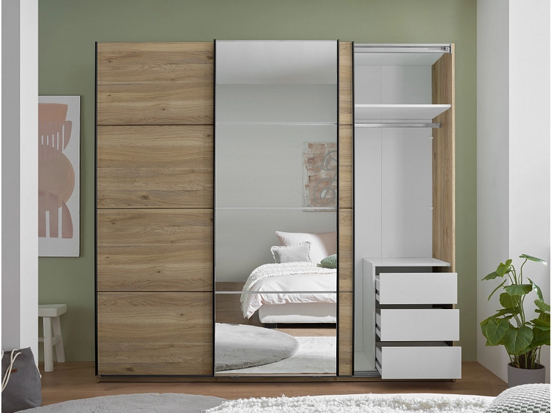 Armoire portes coulissantes CAPRI chêne