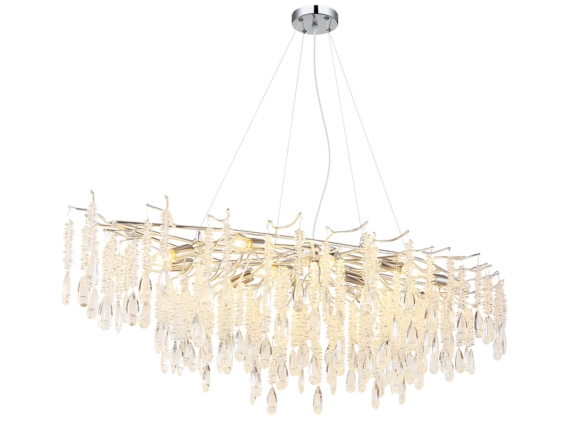 Hängelampe KINGA 150x120cm 40W silberfarben