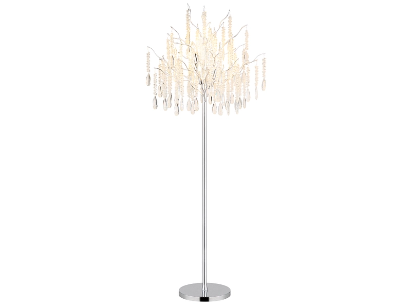 GLOBO Stehlampe KINGA 165cm 40W silberfarben