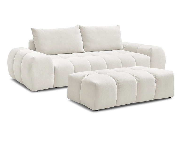 Canapé 3 places avec pouf BOBOCHIC EVEREST