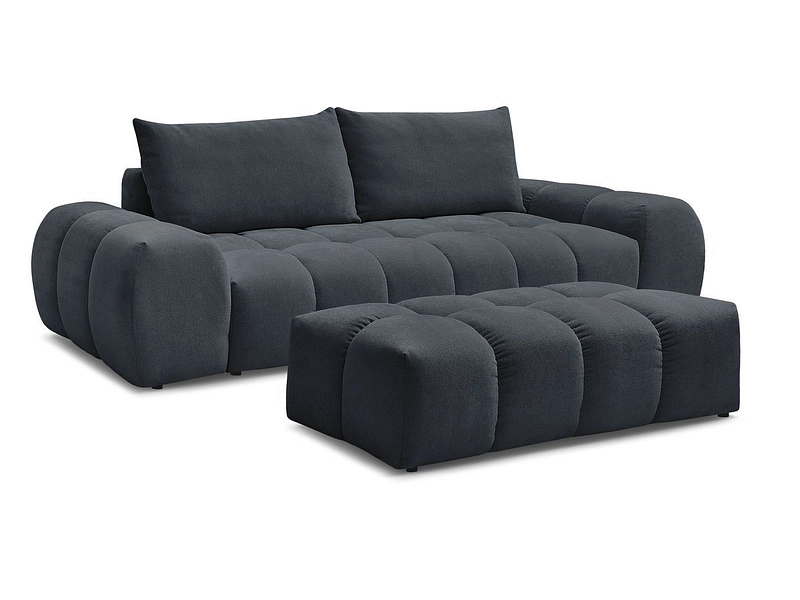Canapé 3 places avec pouf BOBOCHIC EVEREST