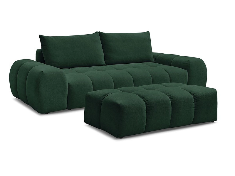 Canapé 3 places avec pouf BOBOCHIC EVEREST