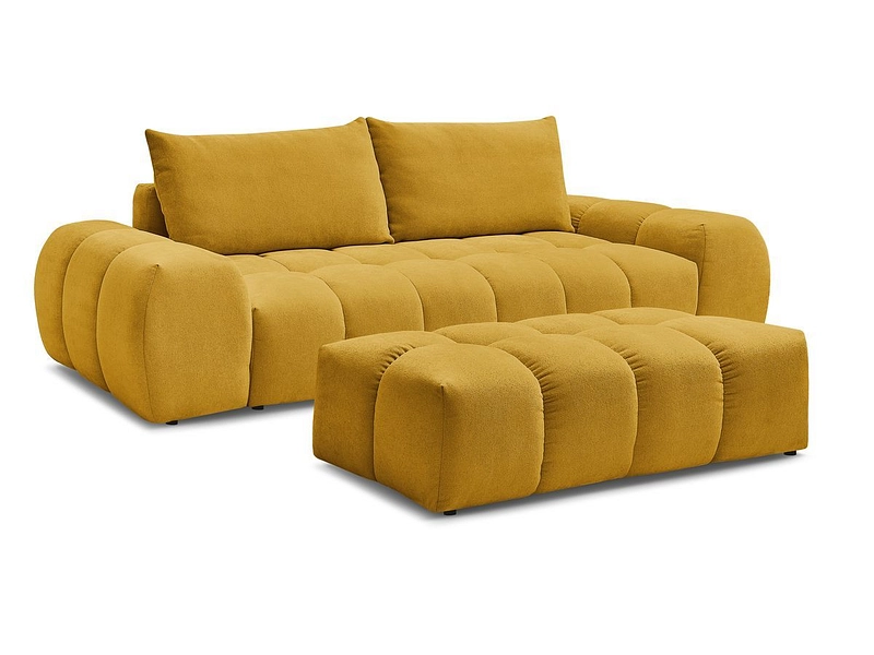 Canapé 3 places avec pouf BOBOCHIC EVEREST