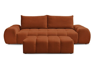 Canapé 3 places avec pouf BOBOCHIC EVEREST