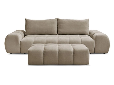 Canapé 3 places avec pouf BOBOCHIC EVEREST