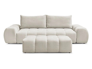 Canapé 3 places avec pouf BOBOCHIC EVEREST