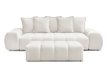 Canapé 3 places avec pouf BOBOCHIC EVEREST