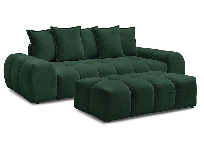 Canapé 3 places avec pouf BOBOCHIC EVEREST