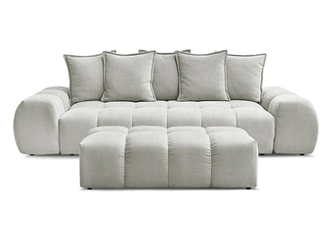 Canapé 3 places avec pouf BOBOCHIC EVEREST